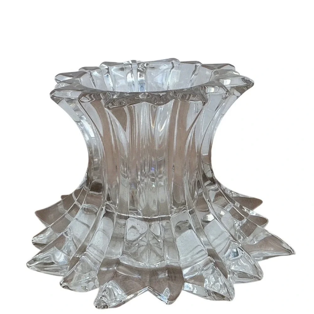 Vintage Cut Crystal Glass Décor BundleVase & Candle Holders Set, Elegant Display